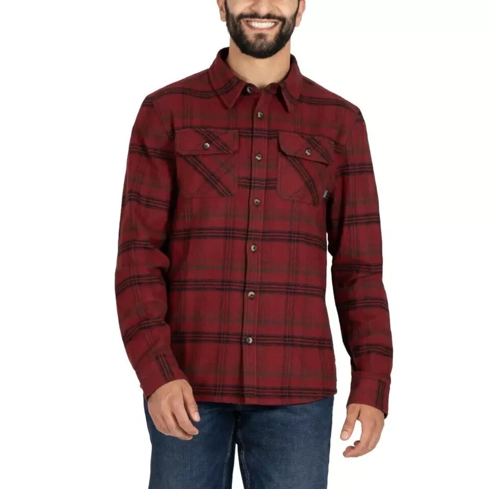 Colorado Clothing Men's Flannel Button Up Shirt Red Sz Small